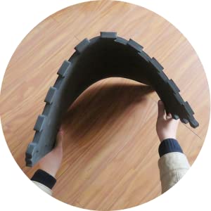 1/2 "अतिरिक्त मोटी ईवा फोम इंटरलॉकिंग टाइलों के साथ गैर पर्ची काली पहेली व्यायाम चटाई 5